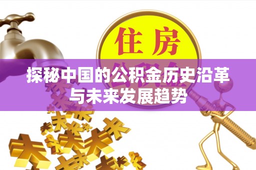 宜都探秘中国的公积金历史沿革与未来发展趋势