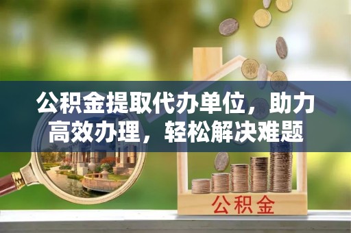 宜都公积金提取代办单位，助力高效办理，轻松解决难题