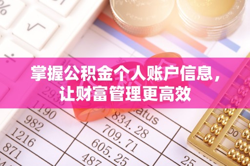 宜都掌握公积金个人账户信息，让财富管理更高效