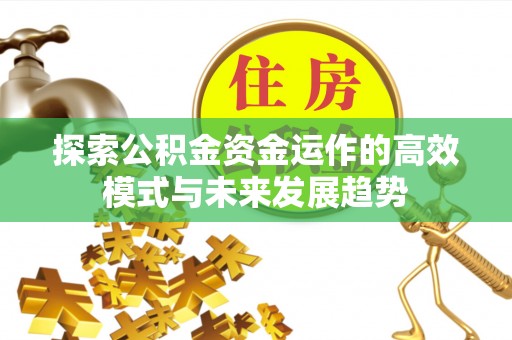 宜都探索公积金资金运作的高效模式与未来发展趋势