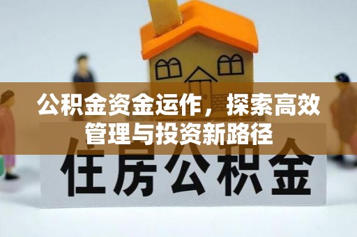 宜都公积金资金运作，探索高效管理与投资新路径